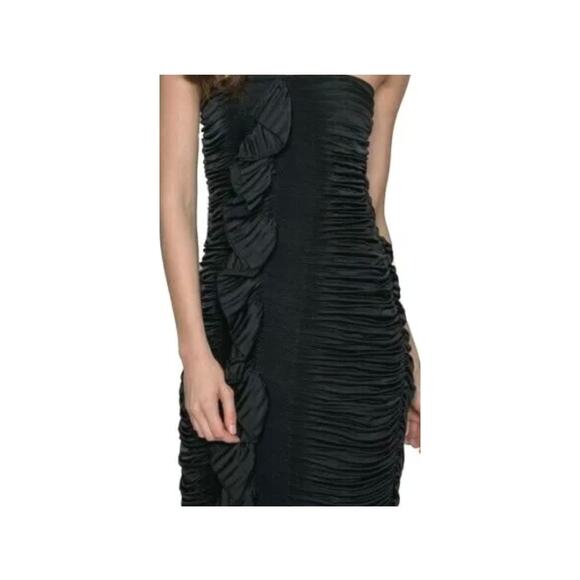 NWT Sz 4 Diane Von Furstenberg FERMINA Black Strapless Bodycon Dress - Picture 3 of 9